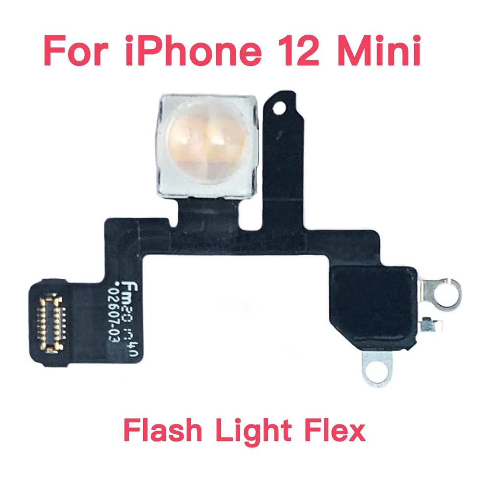 Led Flash Light Flex Cable Replacement For iPhone 12 Mini Pro Max With Microphone