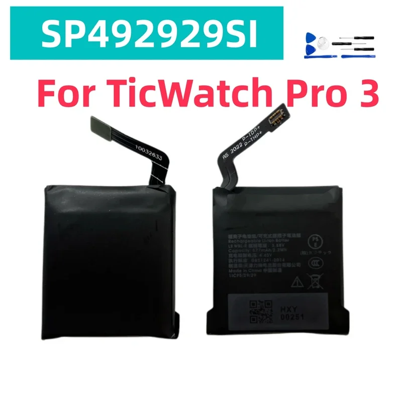 

Battery For TicWatch Pro 3 Battery GPS Wear OS Smartwatch 3.88V 577mAh SP 492929 SI WH11013+Tools