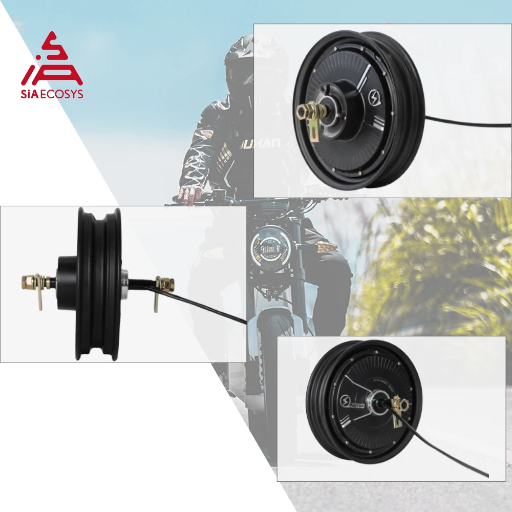 QS Motor Electric Motorcycle Wheel Hub Motor 10inch 1500W V1.12 DC 48V 60V 72V