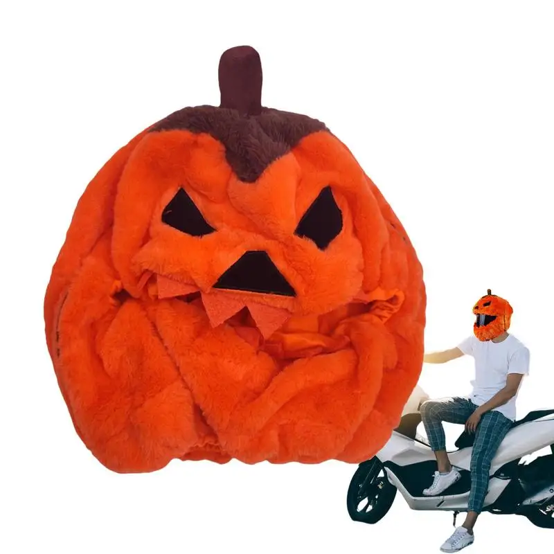 Motorcycle Hard Hat Cover Halloween Pumpkin Design Elastic Hard Hat Cover Protective Funny Multifunctional Hat Accessories