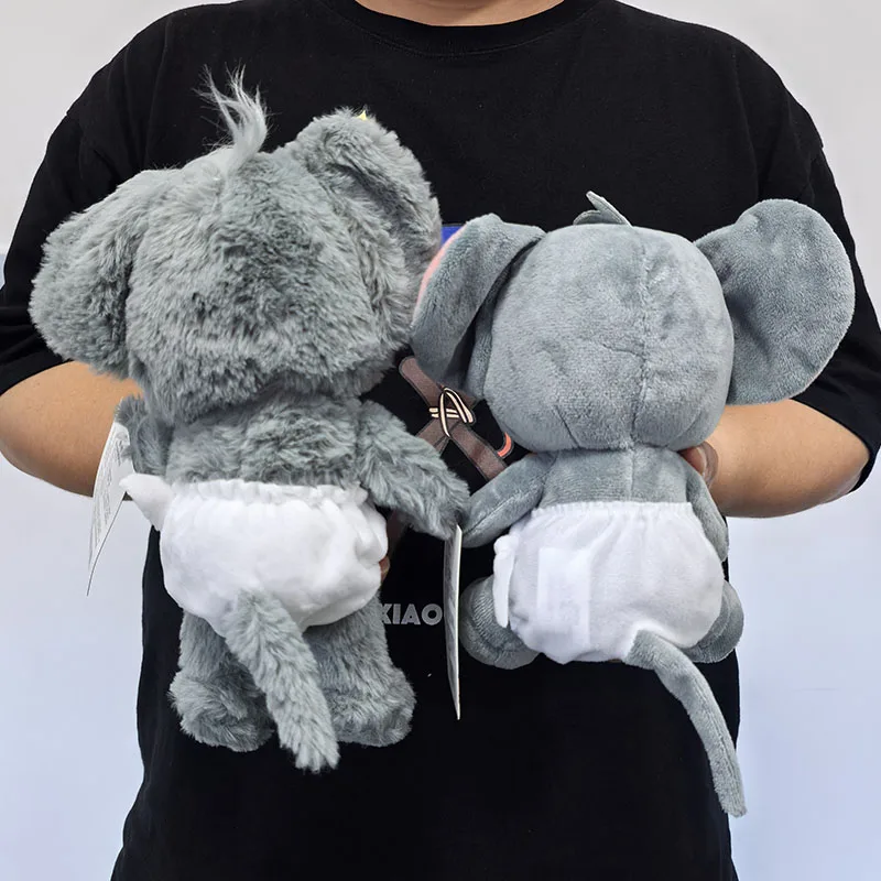 톰과 제리 플러시 장난감 기저귀 스타일 18cm/25cm 터피 소프트 인형 장난감: 귀여운 영화 캐릭터 인형