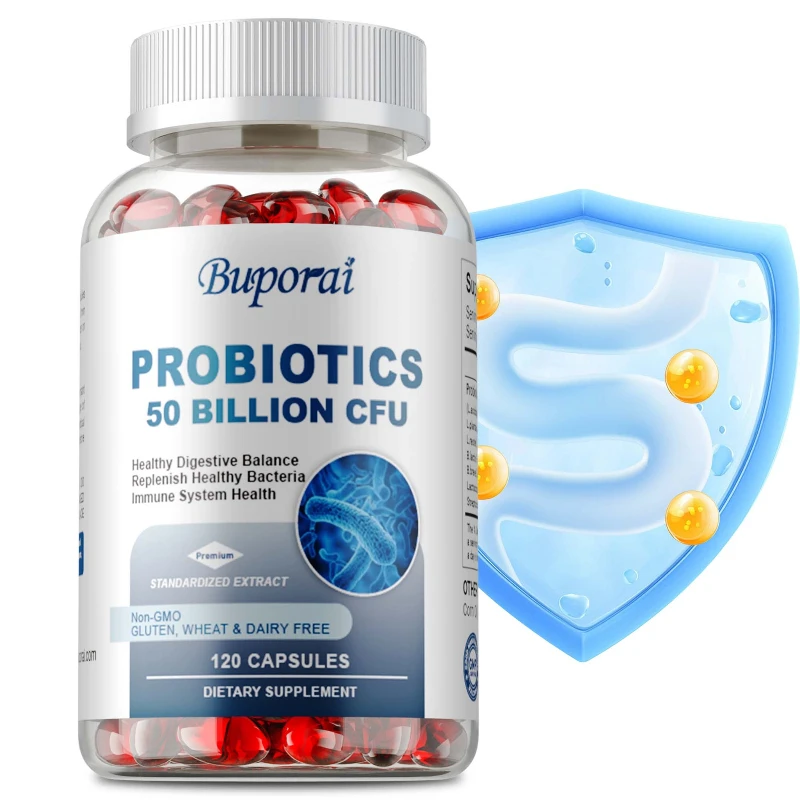 50 Billion Probiotic Capsules - Containing Prebiotics, Lactobacillus Acidophilus - Digestion, Immune Health Support