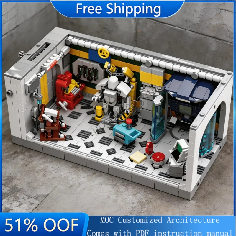 

943 PCS Vault 81 Workshop Well-equipped Maintenance And Engineering Space MOC Building Block Model Children Assembly Toys Gifts