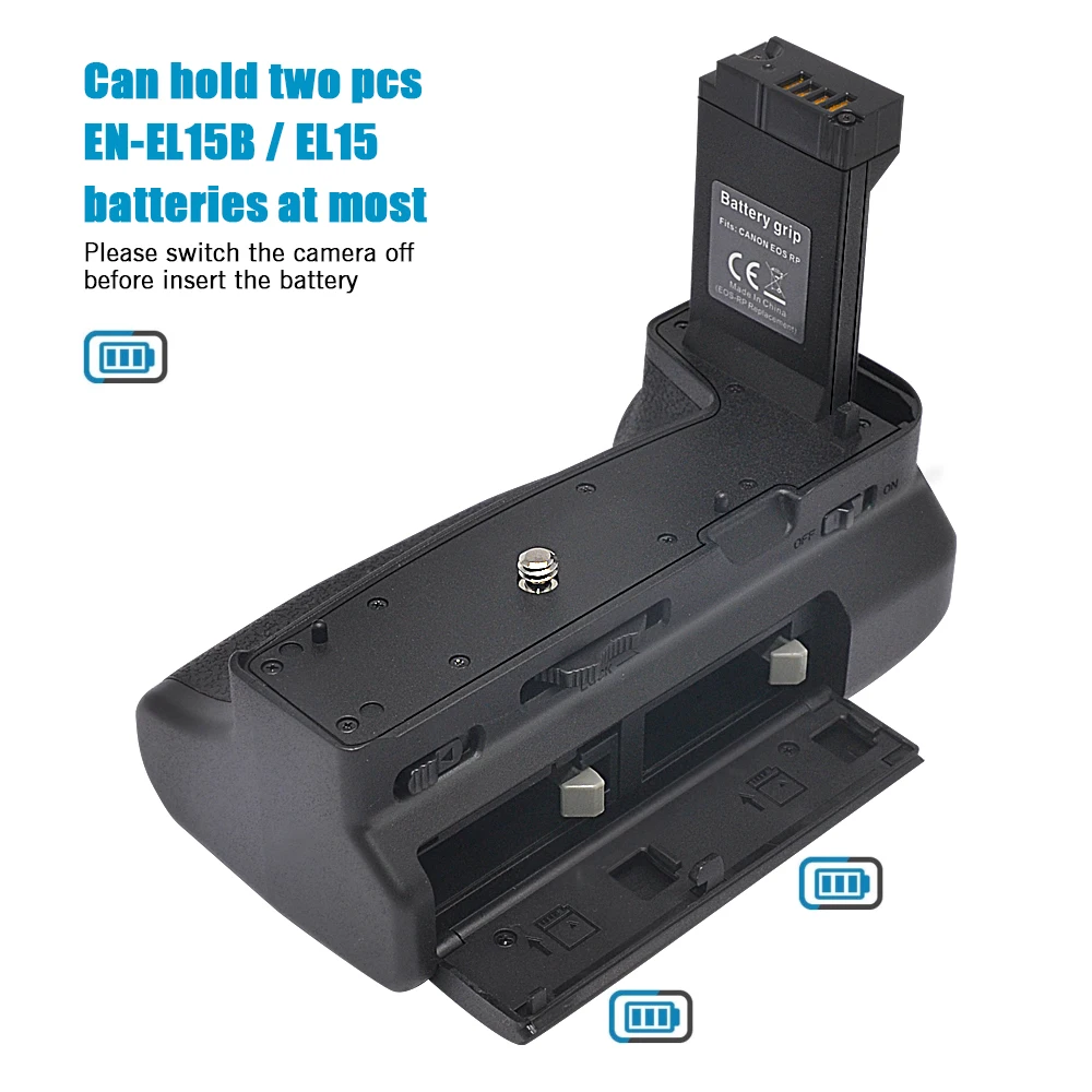 Mcoplus BG-EOS RP Vertical Battery Grip for Canon EOS RP R8 Digital SLR Camera as EG-E1 with 2.4G Timing Remote Control