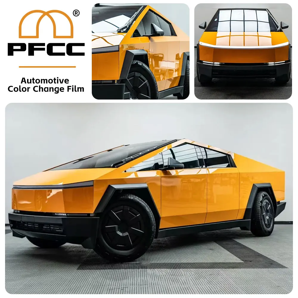 Custom For Tesla Cybertruck 2024 Color Wrap Film Car Body Sticker Matte Black Color Change Film Kit Anti-Scratch Trim Accessorie