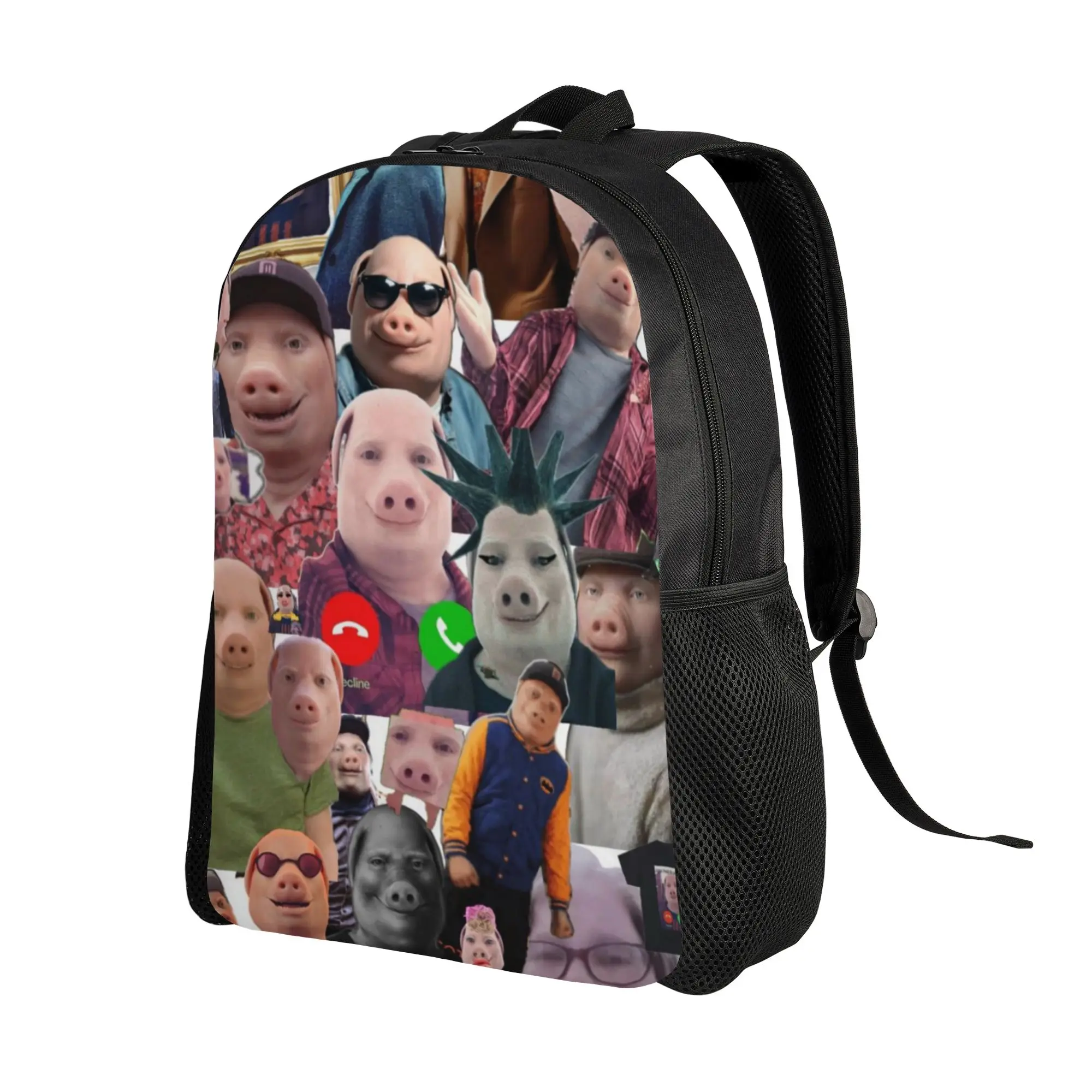 Back to school season High Street John Pork Fly high piggy Schoolbag John Pork Men Women Adult Book Pack Backpack