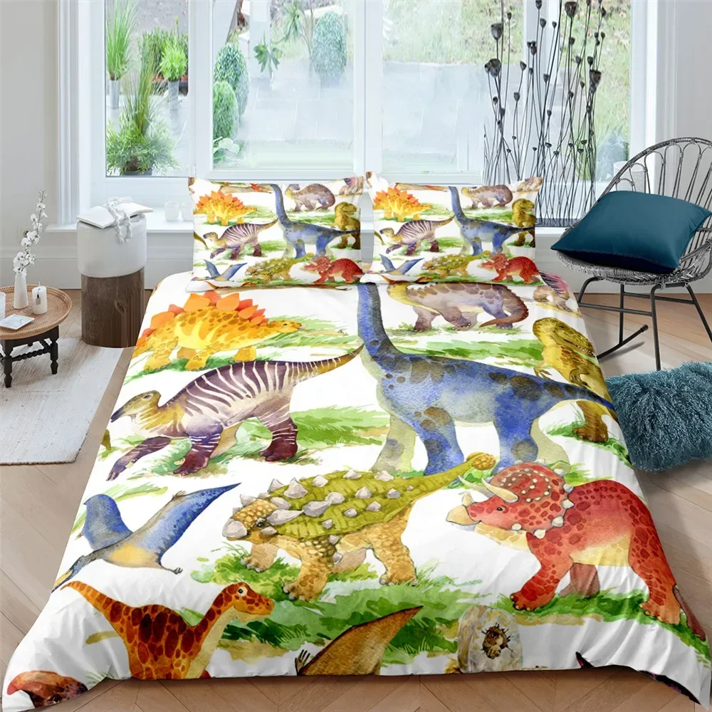 Cartoon Cute Dragon Bedding Set 3D Printing 2-3 Piece Set (No Core) For Bedroom Duvet Cover Set Christmas Gifts Halloween Decor