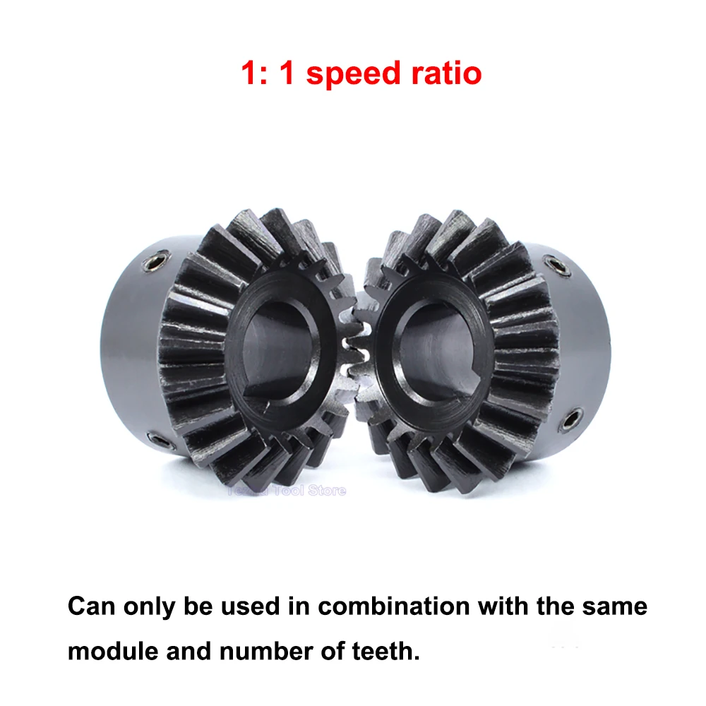 1PCS 1:1 Bevel Gear 1Module 20/25/30 Teeth 45# Steel 90 Degrees Meshing Angle Steel Gear Inner Hole Bore 5/6/8//10/12/14/15mm - Image 6