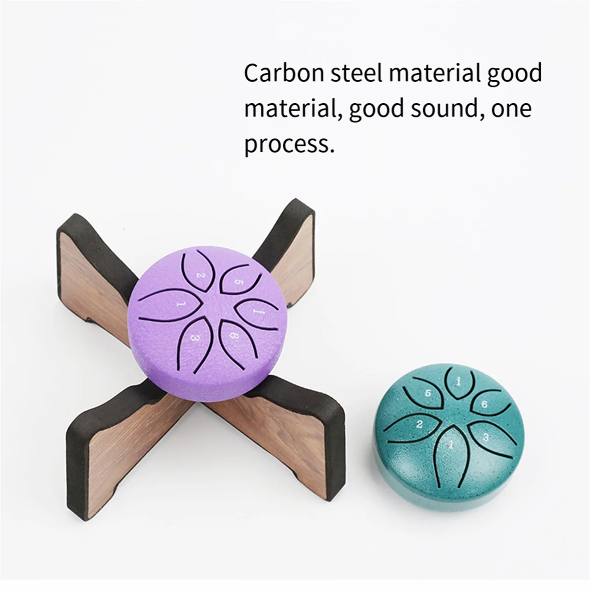 A71P 3 بوصة 6 لهجة الصلب اللسان طبلة يدوية صغيرة الطبول مع أفخاذ قرع الآلات الموسيقية طبل أصفر #5