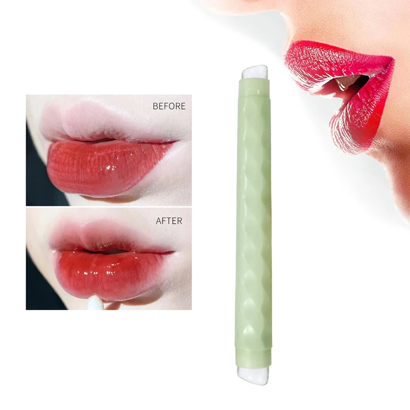 

Silicone Lip Brush With Cover Double-head Concealer Brush Like Fingertips Q Soft Lipstick Makeup Brushes Round Head No Broken