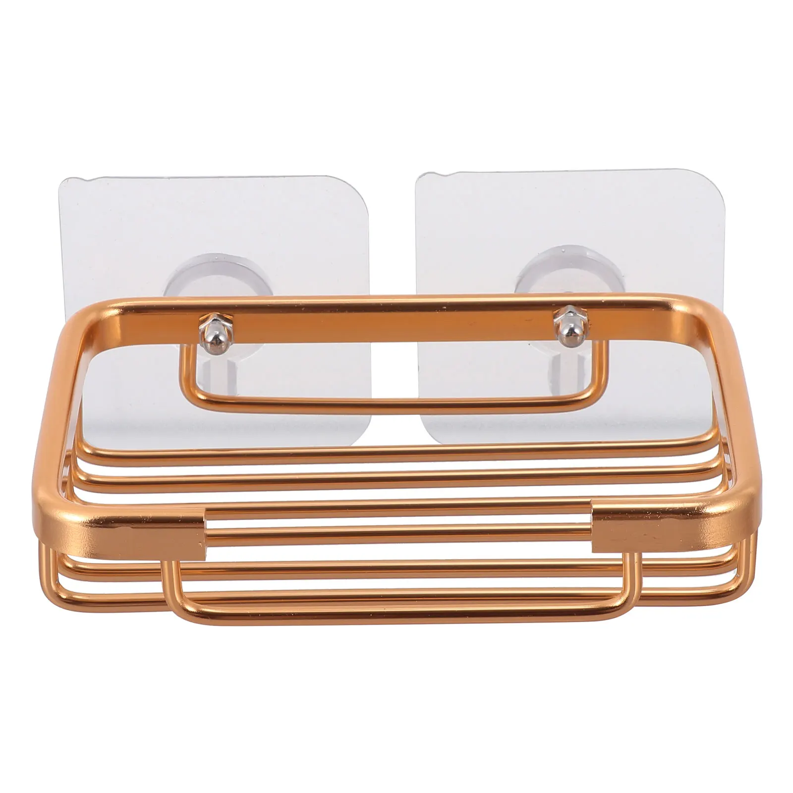 

1 set 1 Set Wall Mount Rack Aluminium Self-Draining Soap Dish Holder Bathroom Storage Rack Countertop Hanging Soap Box Drying