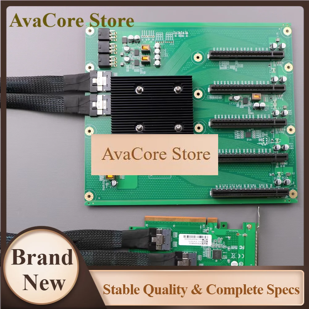 AvaCorePEX88096 5-GPU DDR4 ATX Server Motherboard | 96-Lane 8.0 GT/s Multi-GPU Configuration Support New Workstation
