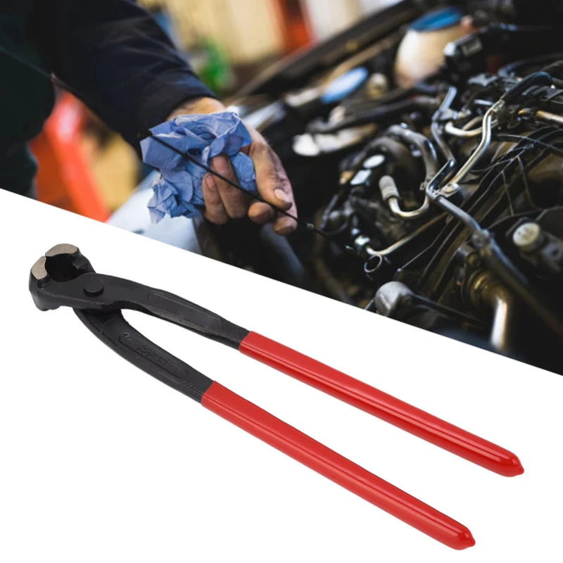 Single Ear Clamp Pliers 8 Inch/200mm Carbon Steel Pincer Crimper Nail Puller for Automotive Repair Hand Tools