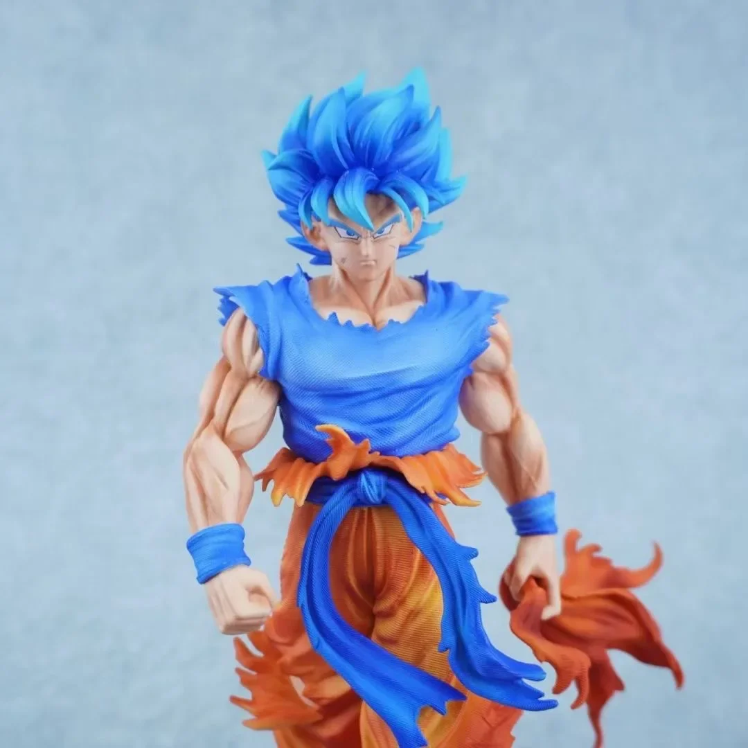 Dragon Ball Z Figlio Goku ‌ figura Sostituisci la testa Base LED Super Saiyan Goku Figure Collezione di statue Gk Modello Giocattolo Regali
