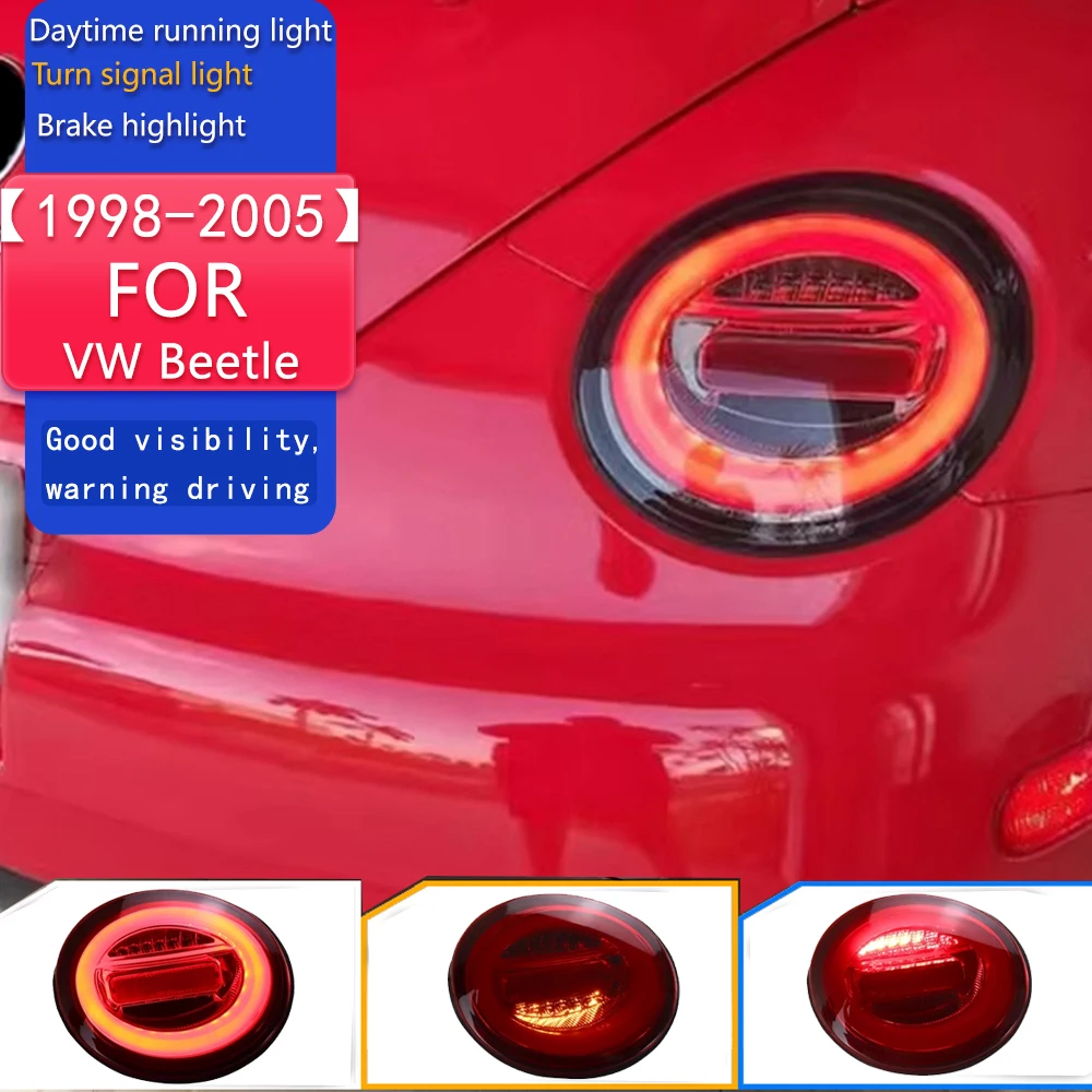 

Стайлинг автомобиля для VW Beetle задние фонари 1998-2005 Beetle светодиодный задний фонарь DRL задний фонарь указатель поворота аксессуары для тормозов заднего хода