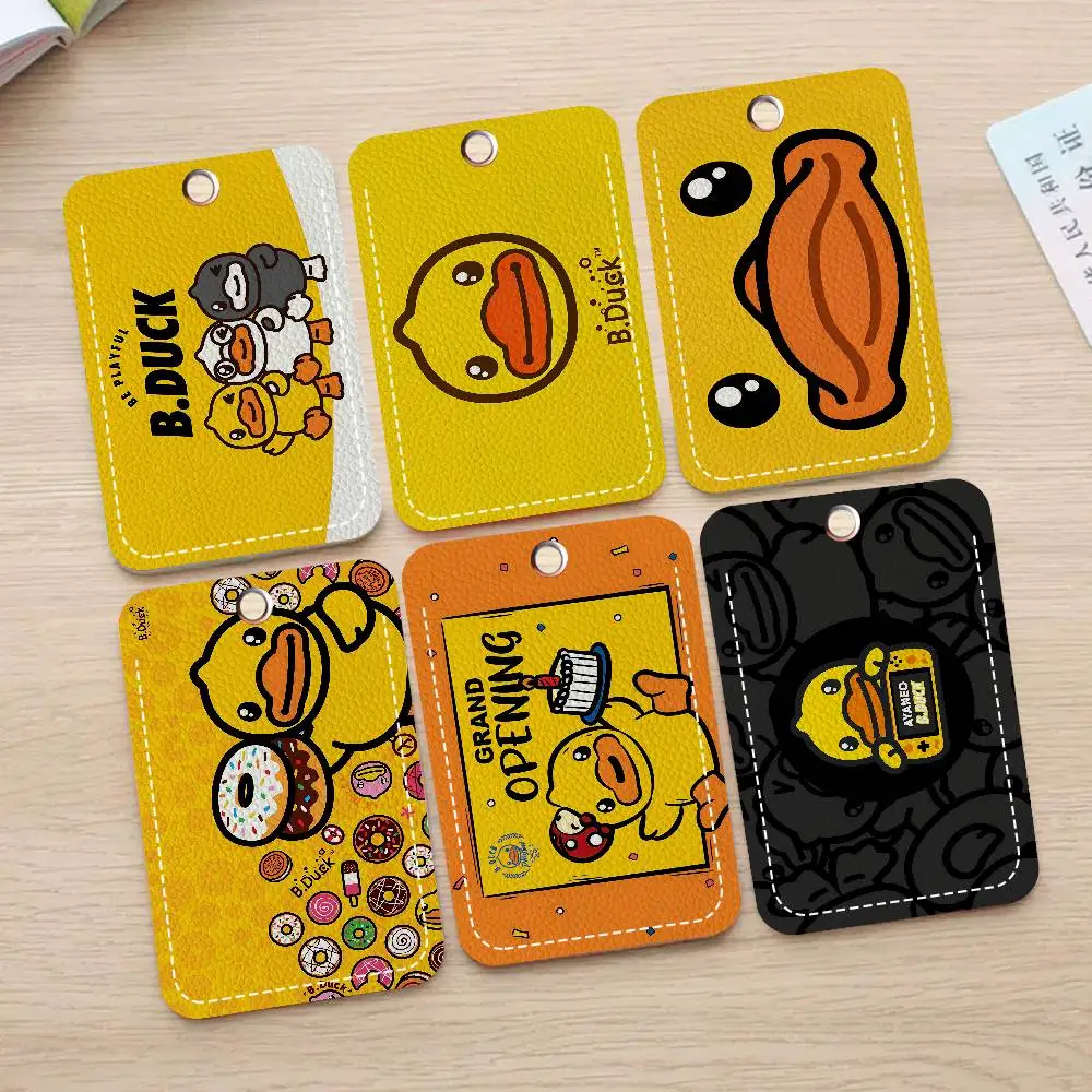

1pc Cartoon B.Duck Bank Card,Subway, Bus Card Holder Keychain Key Ring Door Access Tags ID Card Case Keychain Access