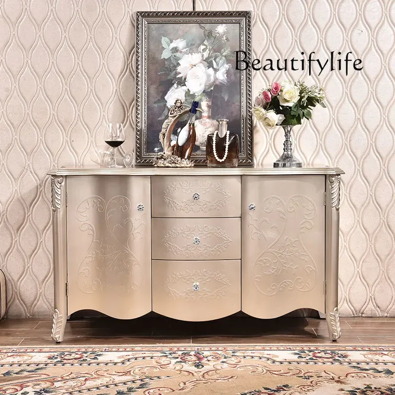 

European-style entrance cabinet, partition living room foyer cabinet, solid wood decorative cabinet, high-end