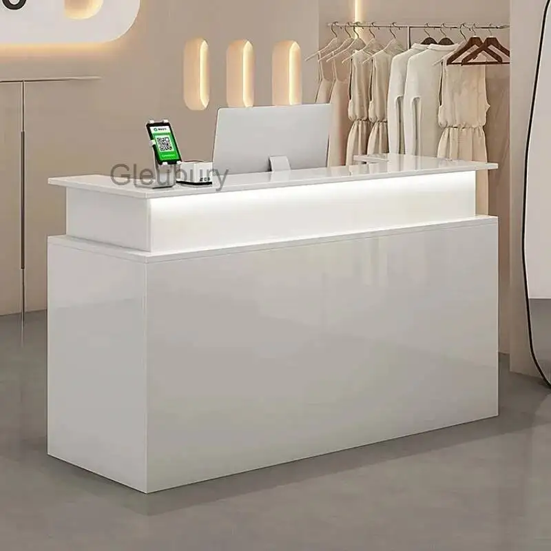 Aesthetic Simple Reception Desks Beauty Luxury Design Modern Reception Desks Unique Executive Mostrador Commercial Furniture