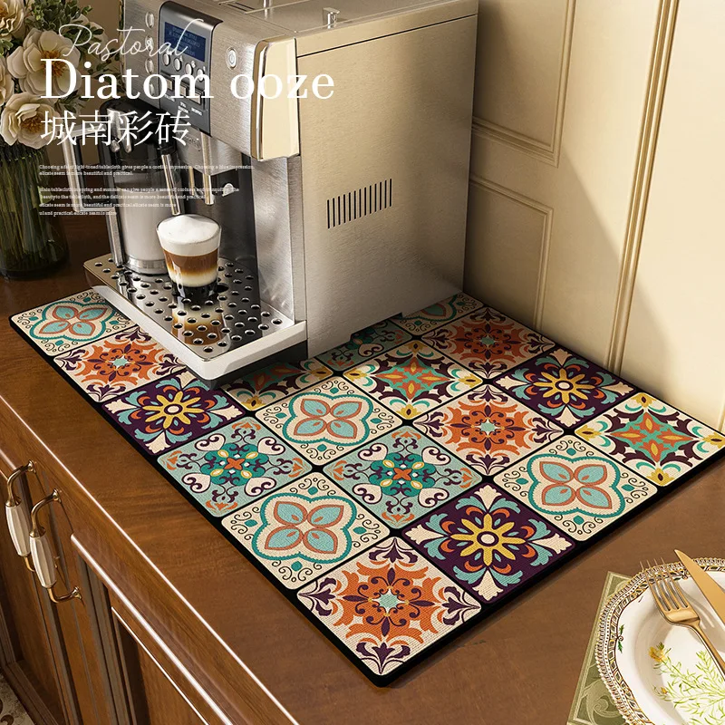 

Coffee machine drain mat Kitchen countertop absorbent diatom mud upholstered bowl dish insulation mat toilet wash counter coaste