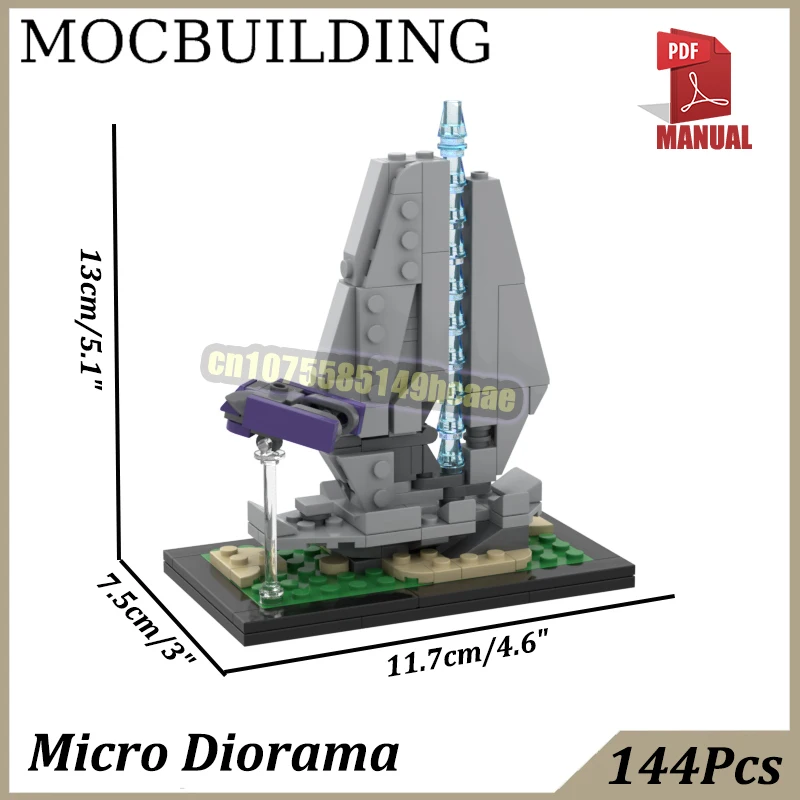 Beam Emittered Diorama Galaxy Tower Bricks Model MOC Building Beacon Blocks Haloed Construction Toy for Boys Girls