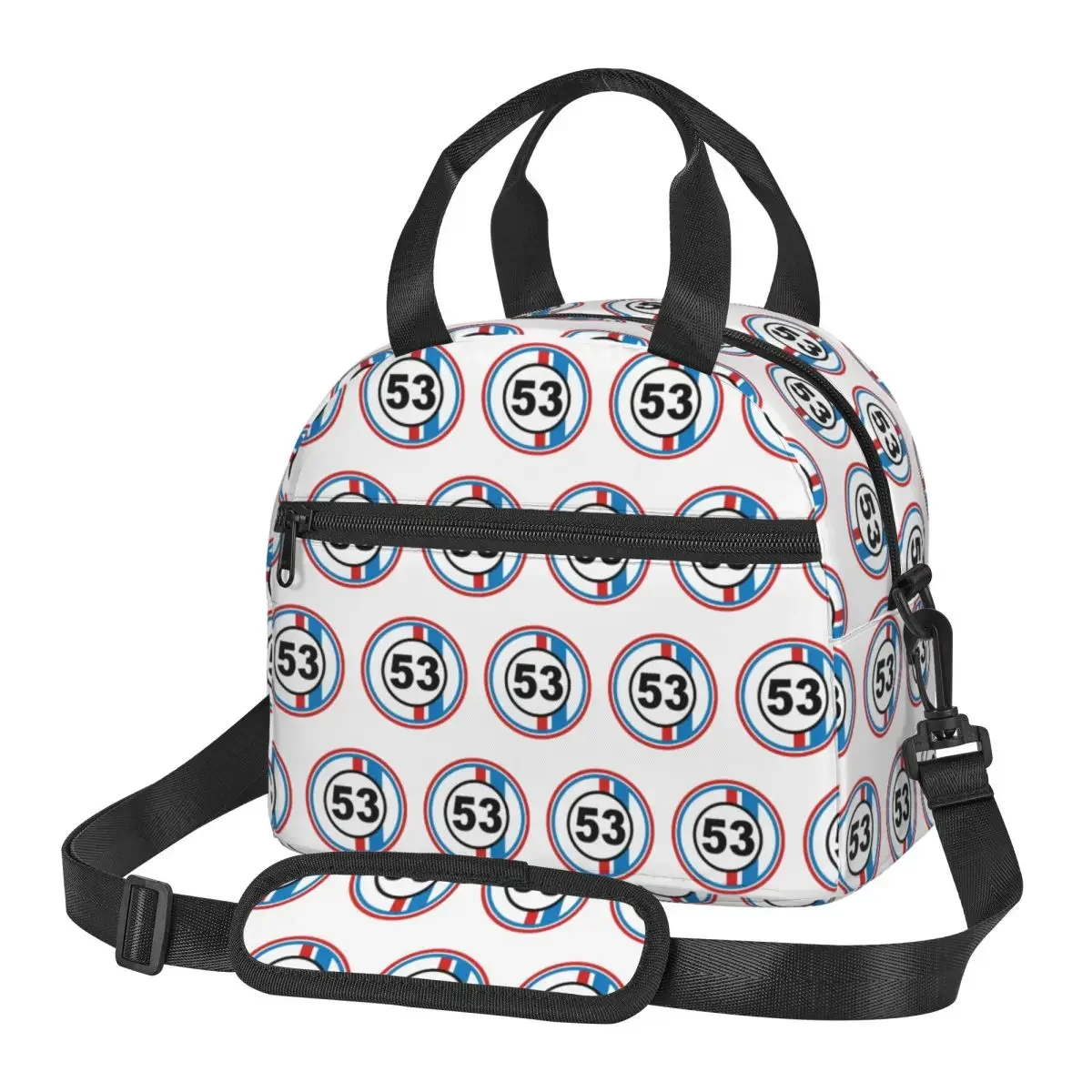 Herbie Cnumber 53 The Love Bug No Insulated Lunch Bag for Women Children Portable Food Boxes Thermal Lunch Box Tote