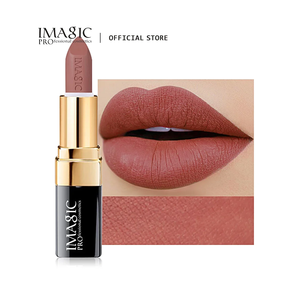 IMAGIC-Rouge à lèvres 12 couleurs mat Waterproof velours Pigment Nude Rouge Waterproof longue durée lèvres cosmétiques professionnels beauté