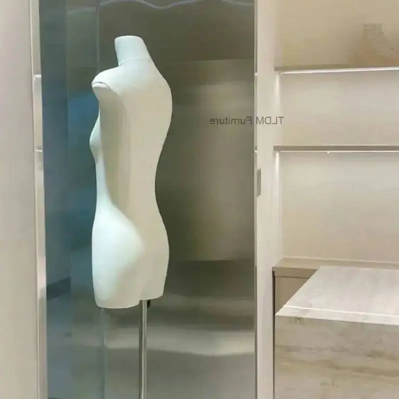 

Female Clothing Flat Half-Body Mannequin Torso Slim for Body Mannequin, Korean Women's Boutique Style and Window Display JT40M