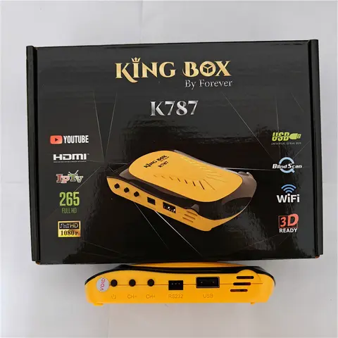 King Box K787 Forever Satellite TV Receiver Support Forever IKS Apollo5 PowerVU Biss Decoder STB H.265 MPEG 4 for Albania Africa