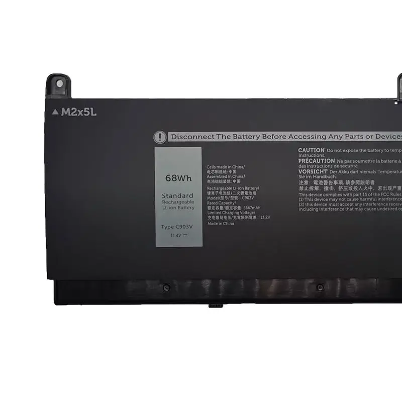 C903V PKWVM แบตเตอรี่แล็ปท็อปสําหรับ Dell Precision 15 7550 7560 17 7750 7760 P44E P93F CR72X 17C06 447VR 68ND3 J0VNR 11.4V 68Wh/95Wh