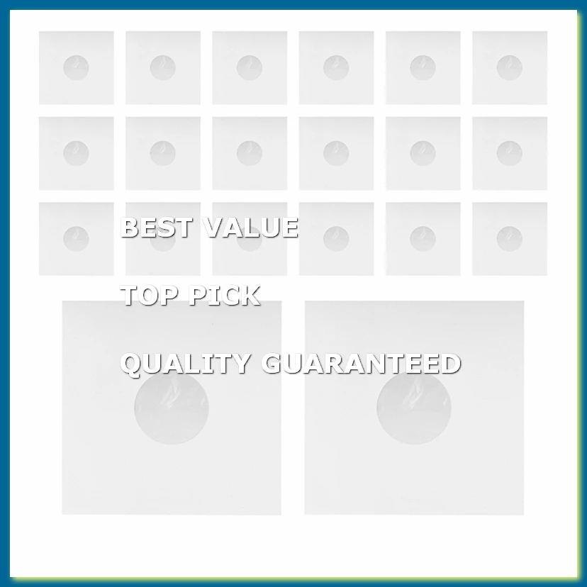 20 Pieces 12Inch LP Record Cover Resealable Outer Sleeves Paper Bag Vinyl Record Storage Bags