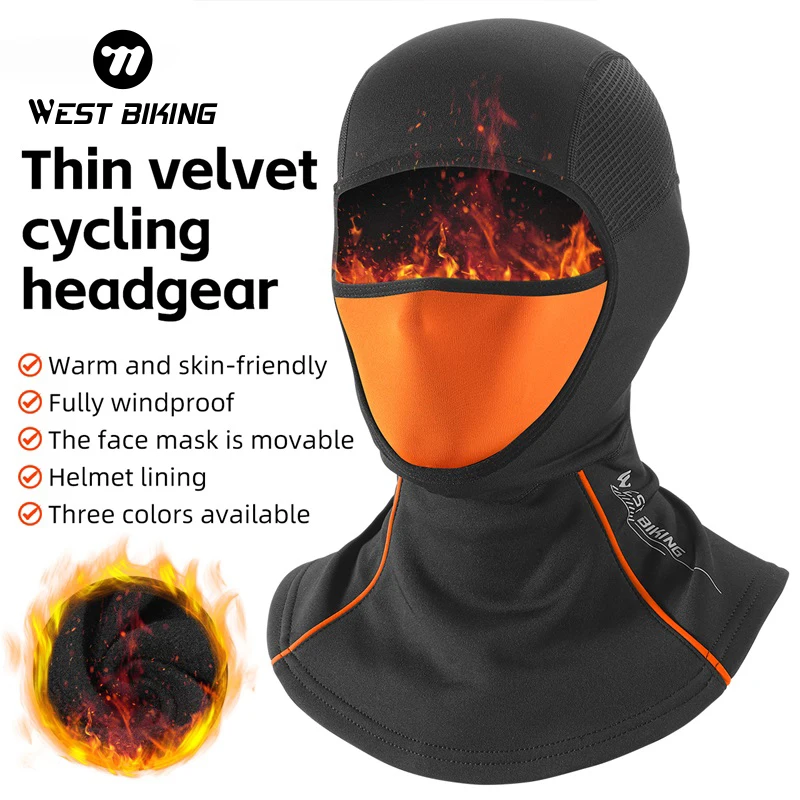 

WEST BIKING Winter Face Mask Scarf Cycling Mask Warm Helmet Liner Fishing Windproof Breathable Headgear Bike Headgear