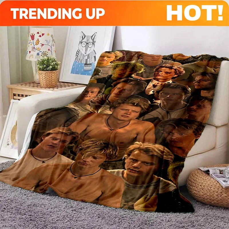 Custom 3D Rudy Pankow Star JJ Maybank Blanket,Soft Throw Blanket For Home Bedroom Bed Sofa Picnic Travel Office Cover Blanket Gi