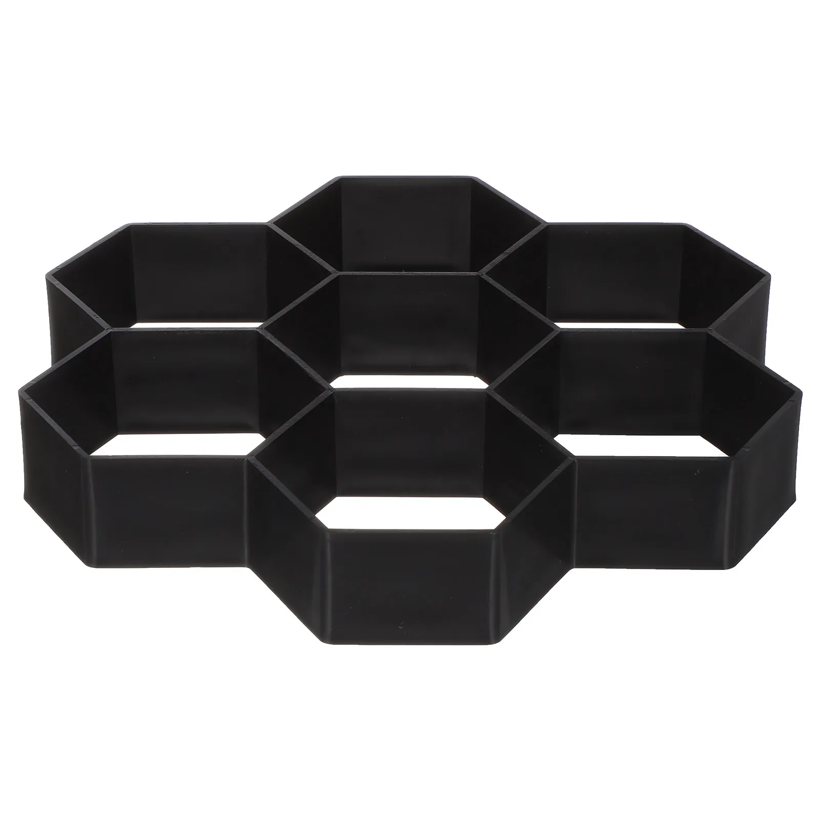 Hexagon Brick Mold Plastic Easy Clean Cement Floor Tile Mold DIY Garden Path Paving Cement Molds Hexagon Black