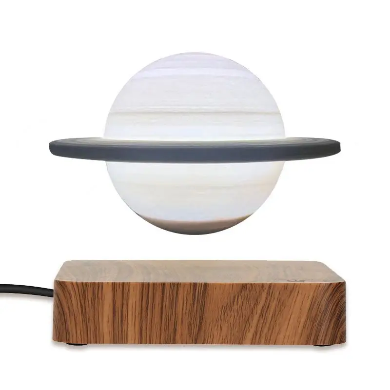 

3D Magnetic Levitating Saturn Lamp Night Light 3 Colors Rotating Wireless LED Floating Lamp For Beedroom Novelty Gifts Christmas