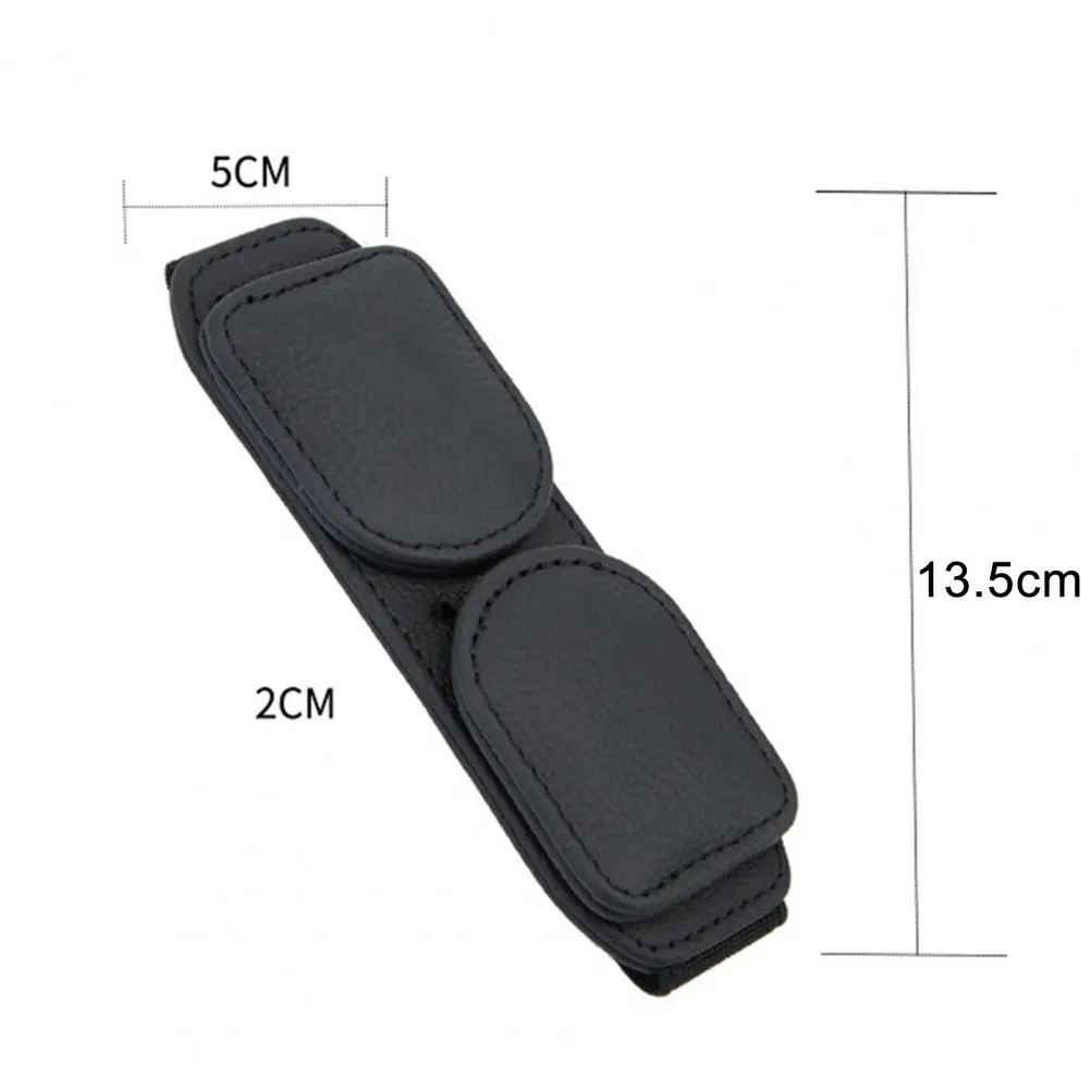 ثنائي الاستخدام المغناطيسي سيارة الشمس قناع كليب نظارات بطاقات حالة السيارات النظارات الشمسية قناع حامل نظارات قوس بولي Leather النظارات الجلدية دعم #6