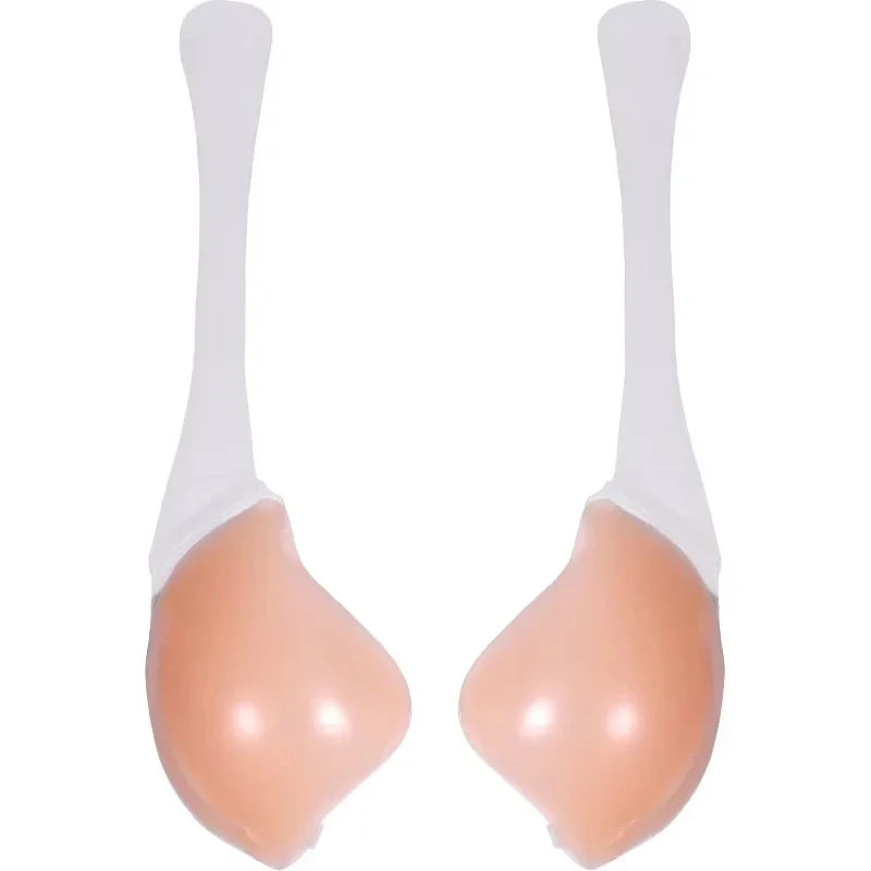Mango Shape Silicone Adhesive Bra Invisible Push up Nipple Cover Seamless Gather Wedding Dress Sexy Lingerie Women