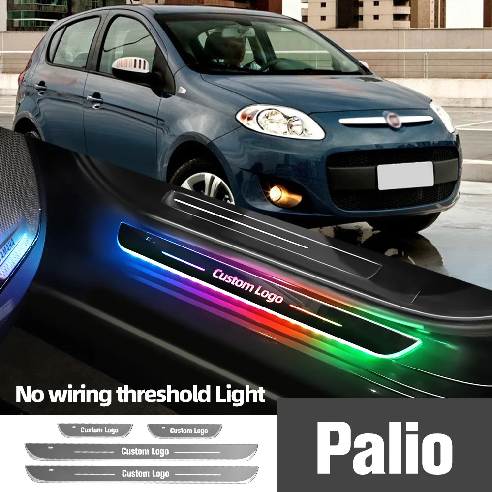 

For Fiat Palio 1996-2010 2006 2007 2008 2009 Car Door Sill Light Customized Logo LED Welcome Threshold Pedal Lamp Accessories