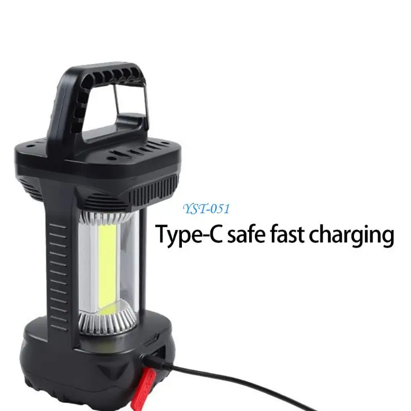 E15A Rechargeable Emergency Lighting System Portable Light with 4 Modes Plastic Texture Suitable for Camping Fishing