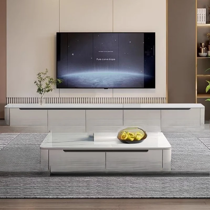 

Light luxury living room full solid wood TV cabinet, coffee table combination