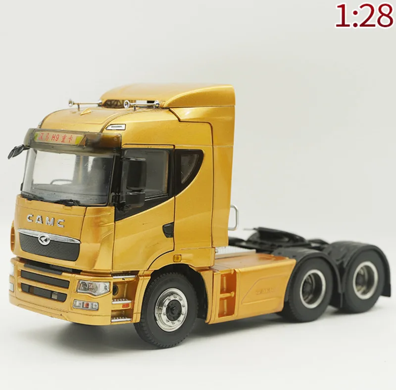 

1/28 Original New Arrival Special Price Diecast Metal Hanma H9 Tractor Truck Model Furniture Display Collection Toys Children