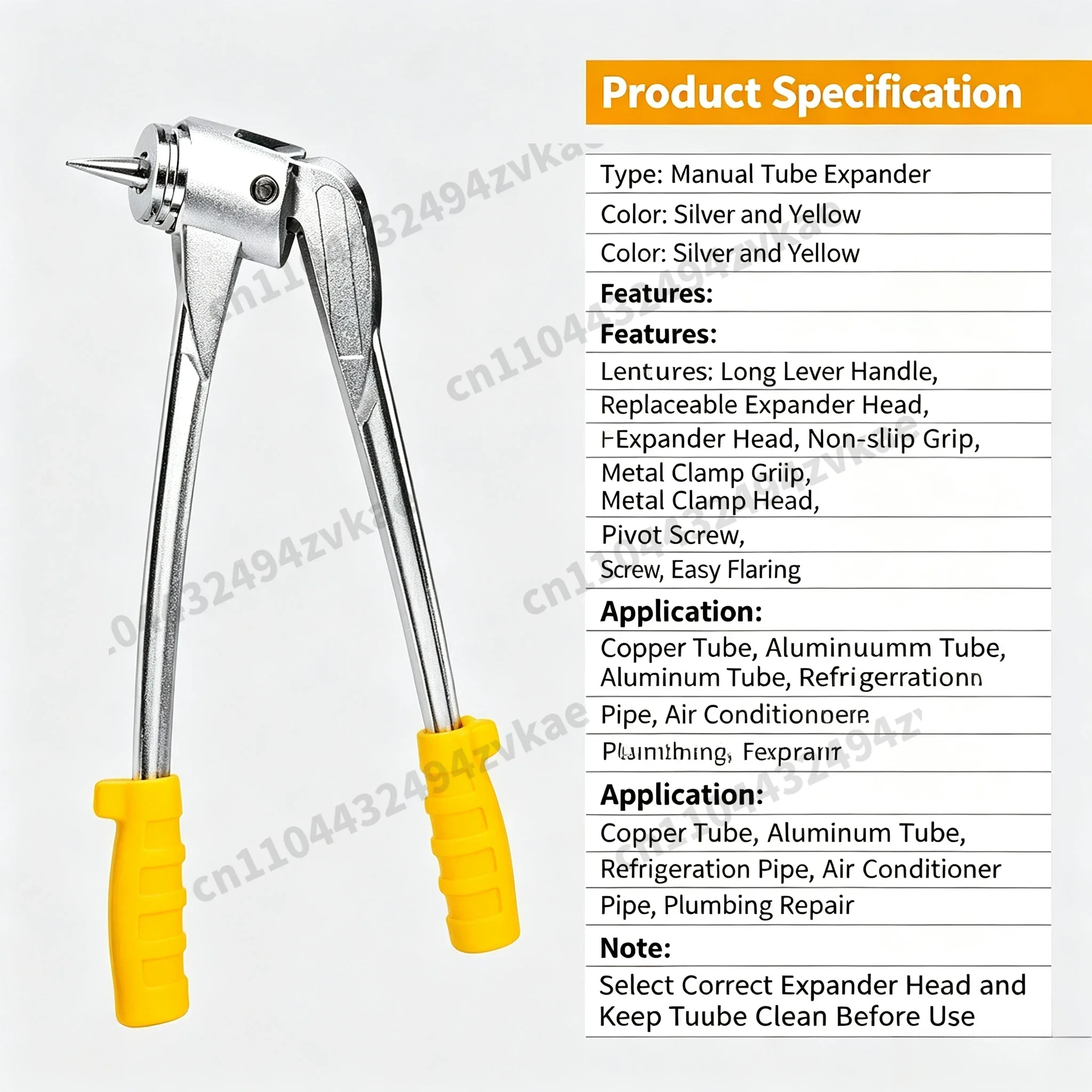 Conditioner Pipe Expanding Tool for 10mm-42mm Copper TubingLever Type Refrigeration Copper Tube Expander CT-100, Manual Air