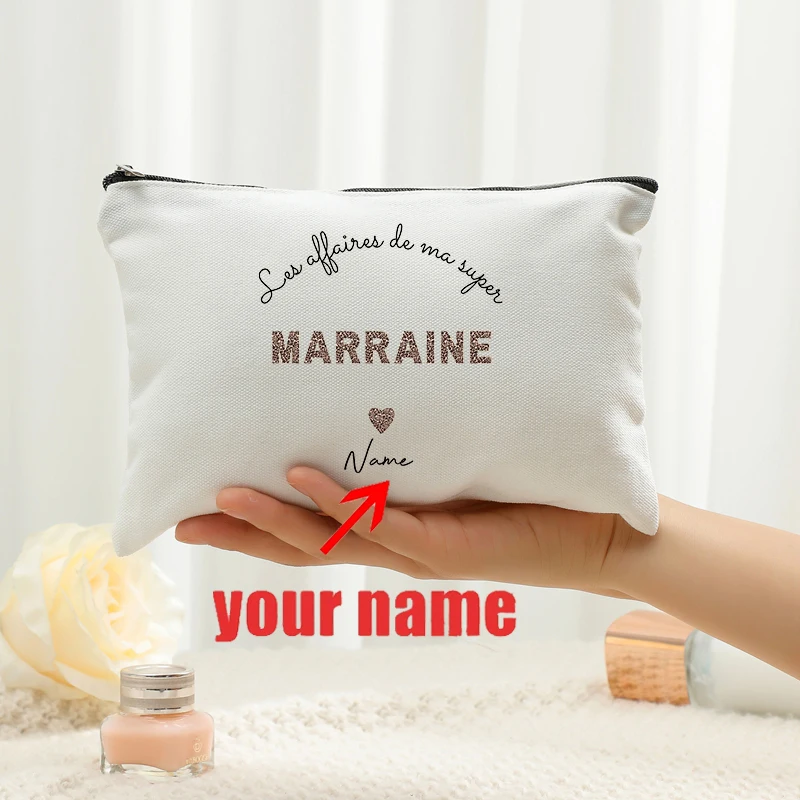 

Настраиваемый с именем и леопардовым принтом для папы, гирлянда Marraine, женская косметичка, косметичка для крестной матери, подарки для парниц