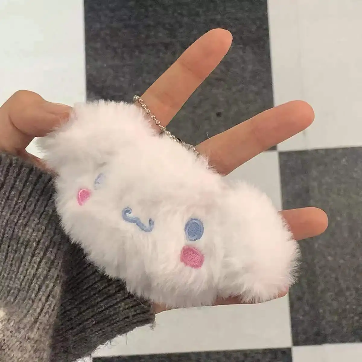 Muñeco de Peluche Sanrio Japonés de Anime y Dibujos Animados, con Personajes como Hello Kitty, Cinnamoroll y My Melody, Colgante para Bolso, Llavero con Diseño de Corazón, Regalo de Cumpleaños para Niñas