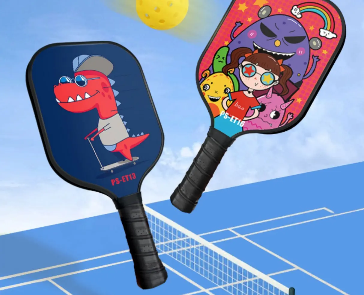 

Kids' Cartoon-Print Fiberglass Pickleball Paddle Set