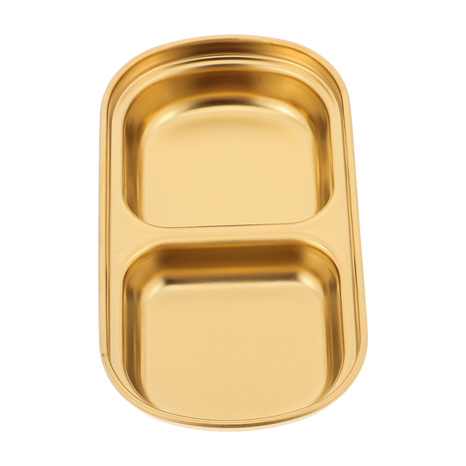 

Stainless Steel Dipping Dish 304 Sauce Bowl Kitchen Restaurant Snack Divided Condiment Bowls Metal Seasoning Plates