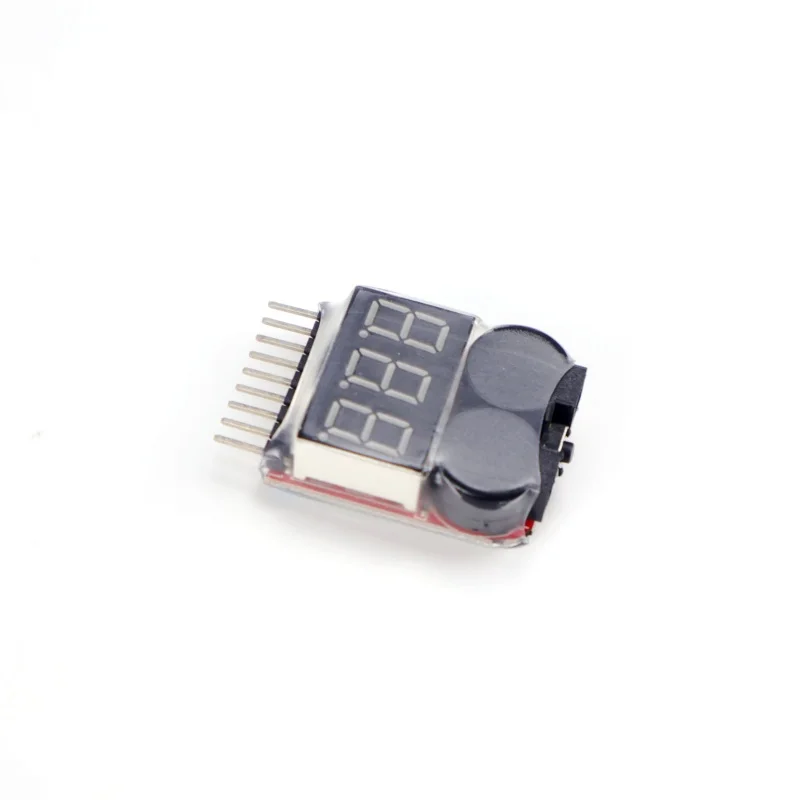 1-8S BBX1-8S 2IN1 Lipo Battery Voltage Tester/Low Voltage Buzzer Alarm/Battery Voltage Checker Dual Speakers for Lipo/Li-ion