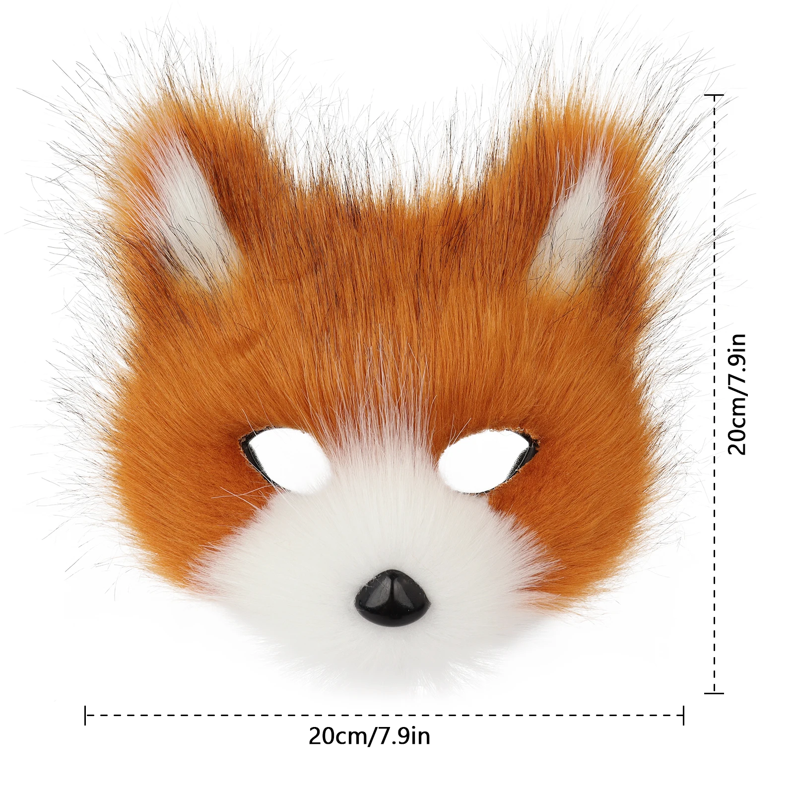 Furry Faux Fur Fox Cat Masks Plush Keychain Animal Tail Cosplay Party Costume Props