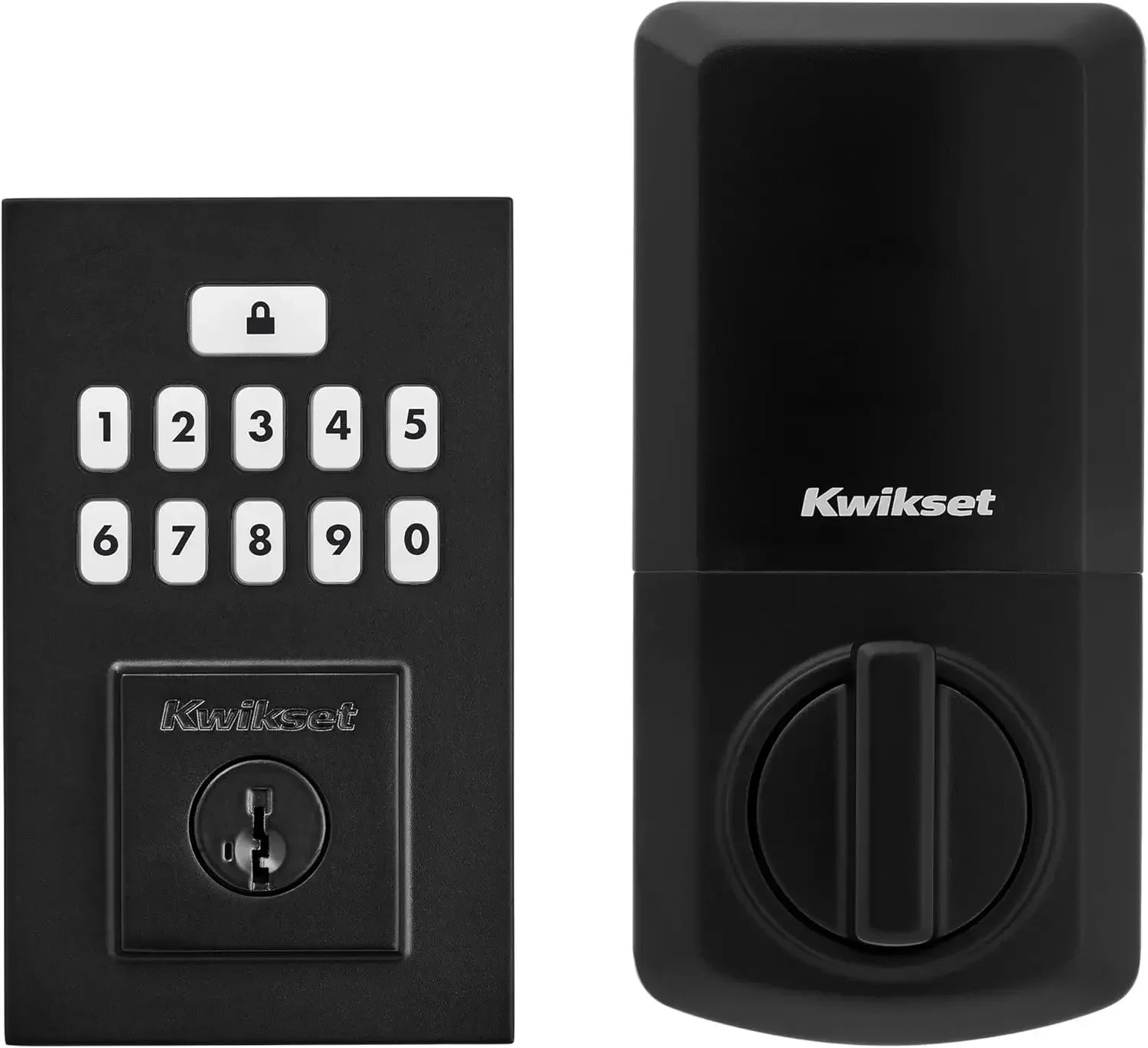 SmartCode 260 Keyless Electronic Keypad Deadbolt,Auto Door Lock, SmartKey Re-Key Security, Contemporary Design in Matte Black