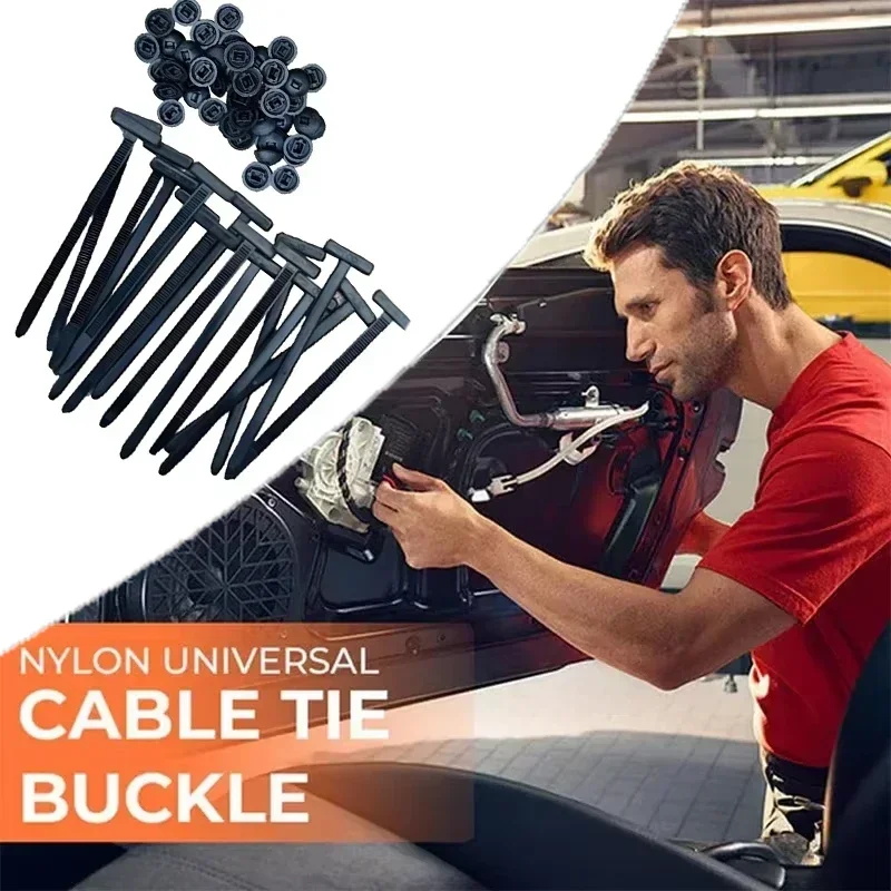 Multi functional zip tie buckle for fixing engine floor, fender lining, mudguard, trunk interior panel cover Accessories