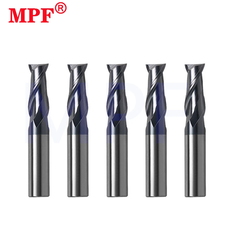 Milling Cutter HRC50 Tungsten Steel Carbide Endmills 2-Flute Black Nano Coating Flat For Steel Millis CNC Machinery Maching Tool